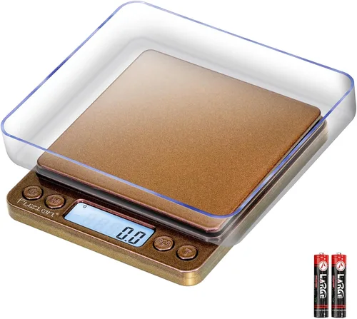 Vista 14 de Fuzion - Báscula digital de cocina de 105.82 oz, gramo y onza 0.1g Accuracy, 6 Modes, 2 Trays Included, LCD Display, Tare, Piece Counting, For