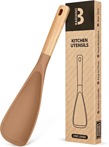 Vista 17 de Badiano Cuchara de cocina de silicona para utensilios de cocina Manzana Verde (Apple Green)