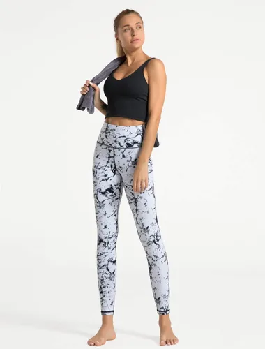 Vista 5 de Dragon Fit - Pantalones de yoga de compresión con bolsillos interiores, pantalones deportivos de cintura alta con control de abdomen, leggings