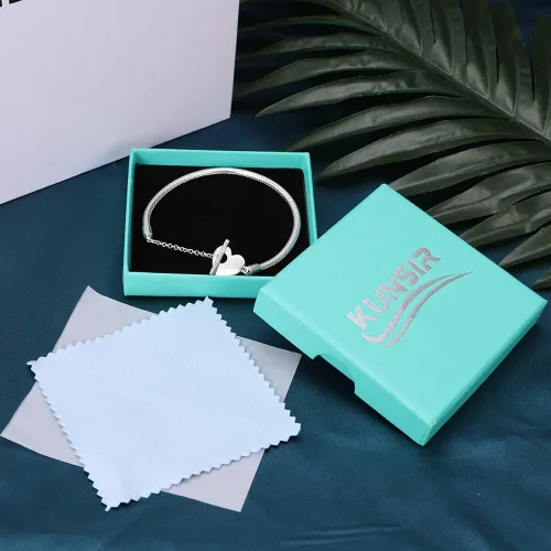 Vista 5 de KUNSIR Pulsera de cadena de serpiente de plata esterlina 925 para pulseras europeas Pandora abalorios Plata de ley