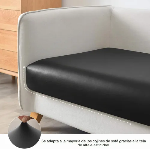 Vista 5 de Yates Home Funda de cojín de piel sintética para sofá, impermeable, elástica, para asiento de caravana, sofá biplaza, protector de muebles, funda