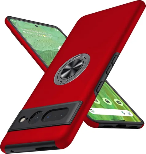 Vista 14 de JAME Funda delgada para Google Pixel 7 Pro, soporte de anillo a prueba de Azul