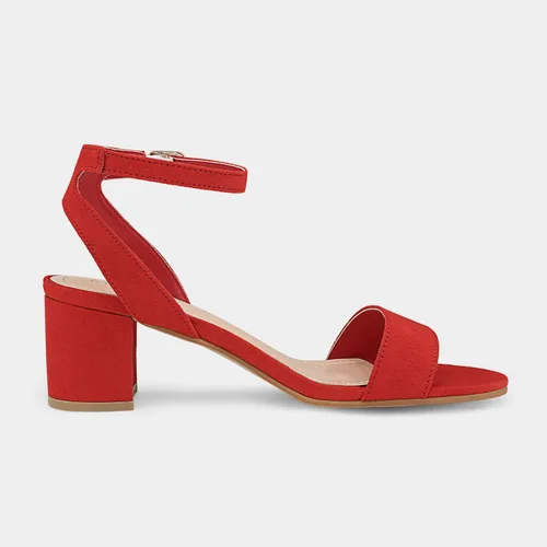 Vista 3 de DREAM PAIRS - Sandalias de tacón grueso y bajo para mujer, con correa al tobillo y puntera abierta, sandalias elegantes para fiestas