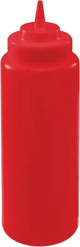 Vista 18 de Winco Juego de botellas exprimibles de 6 piezas, 8 onzas, color rojo, mediano