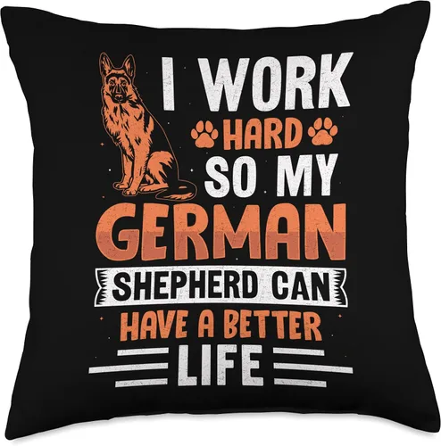Vista 5 de German Shepherd Dog Gift Design Ideas I Work Hard so My German Shepherd can Have a Better Life - Almohada de 16 x 16 pulgadas, multicolor