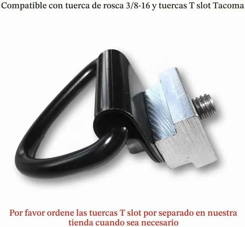 Vista 7 de Anclajes de amarre para caja de camión resistente, anillos de enganche para remolques, perno de carga en anillo en V, accesorios de riel