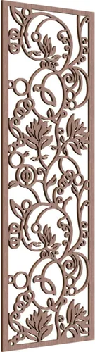 Vista 27 de Caspian Paneles de pared de madera con calado decorativo perforado, 9 3/8 pulgadas de ancho x 24 3/8 pulgadas de alto x 1/4 de alto, cereza