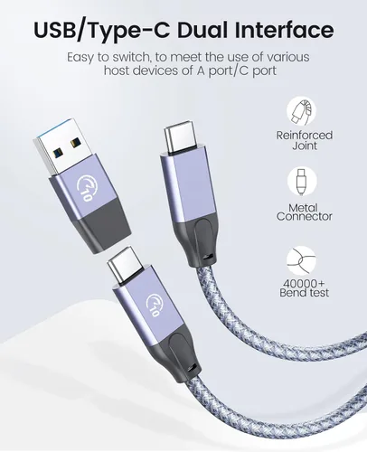 Vista 2 de ORICO Hub USB 3.2 de escritorio de 4 puertos, divisor de aluminio USB