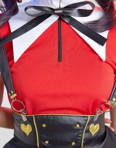 Vista 5 de Miccostumes Disfraz de Streamer de juego para mujer falda de tirantes Kawaii con accesorios