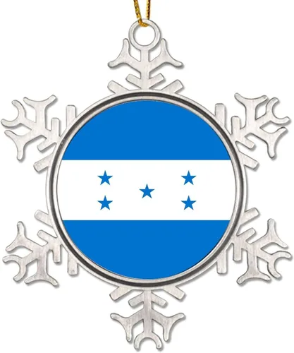 Vista 11 de Adornos de Navidad de Alemania, bandera de Alemania, novedad de metal, copo de nieve, adorno de Navidad, bandera nacional, recuerdo del país