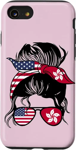 Vista 13 de Funda para iPhone 14 Half Hong Kong Half American Mix Hong Kong Roots