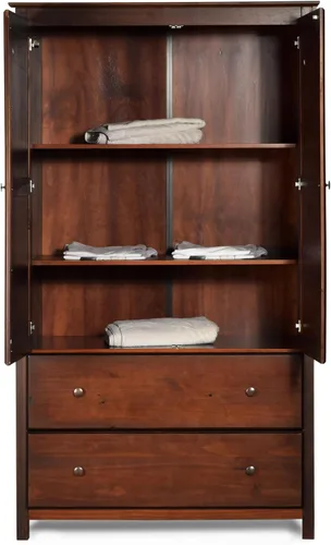Vista 2 de Grain Wood Furniture Shaker Estante de madera maciza opcional con acabado cereza