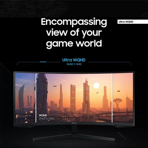 Vista 3 de SAMSUNG - Monitor de juegos ultraancho Odyssey G5 de 34 pulgadas con pantalla curva 1000R, 165Hz, 1ms, FreeSync Premium, pantalla grande, comodidad