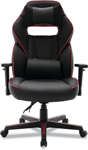 Vista 3 de Alera BT-51593RED Silla ergonómica para juegos de 15.91 pulgadas a 19.8 pulgadas de altura del asiento, estilo carreras, color negro/rojo