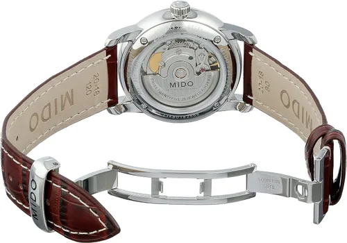 Vista 8 de Mido MIDO-M86004188 Baroncelli - Reloj analógico suizo automático marrón para hombre