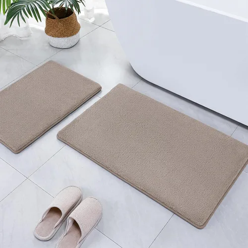 Vista 44 de SWEMSTAR Alfombra de baño de espuma viscoelástica con alfombra de inodoro, tapete de baño absorbente de agua para suelo de baño, antideslizante