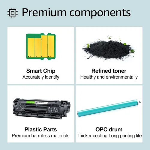 Vista 4 de greencycle Cartucho de tóner de repuesto 12A compatible con HP 12A Q2612A (negro) Laserjet 1010 1012 1018 1020 1022 1022N 3015 3030 3052 3055 M1005