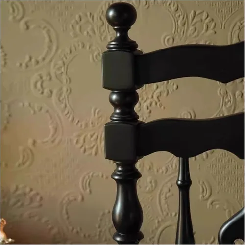 Vista 3 de sillas de comedor Silla de comedor de madera maciza para el hogar, tapizado, café, restaurante, respaldo, escritorio, cocina moderna