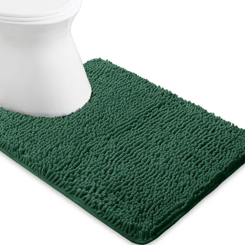 Vista 242 de Yeaban Alfombra de pasillo de baño de 24 x 72 pulgadas, antideslizante, alfombra de baño larga de felpilla gruesa, absorbente y lavable, alfombra