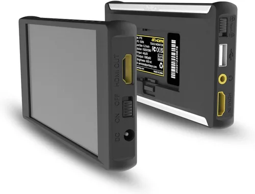 Vista 3 de Portkeys PT6 + NP-F750 - Kit de cargador Zgcine, pantalla táctil DCI-P3 IPS de 5.2 pulgadas, monitor de campo DCI-P3 IPS DSLR en cámara, entrada