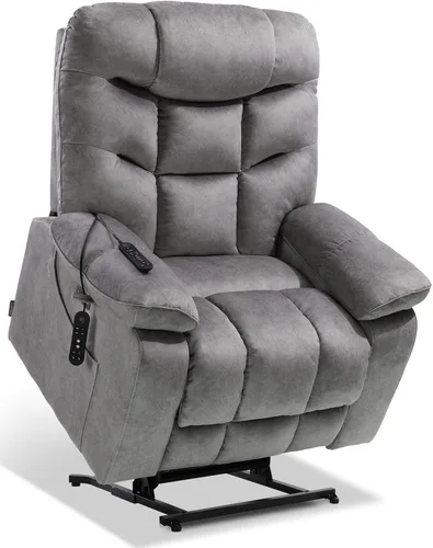 Vista 10 de EONIX Silla reclinable elevadora eléctrica de gran tamaño de 26.4 pulgadas Beige