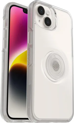Vista 11 de OtterBox Funda para iPhone 14 Plus Otter + Pop Symmetry Series, color negro, PopSockets PopGrip integrado, delgada, apta para bolsillo, bordes