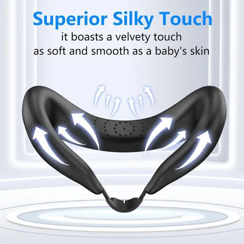 Vista 3 de JDDWIN Silicone VR Headset Face Pad Cover Compatible with Meta Oculus Quest 3, Soft & Smooth Facial Interface Cushion Skin Accessories Anti-Sweat