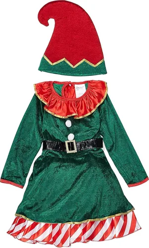 Vista 2 de Forum Novelties Disfraz infantil de elfo de Papá Noel pequeño