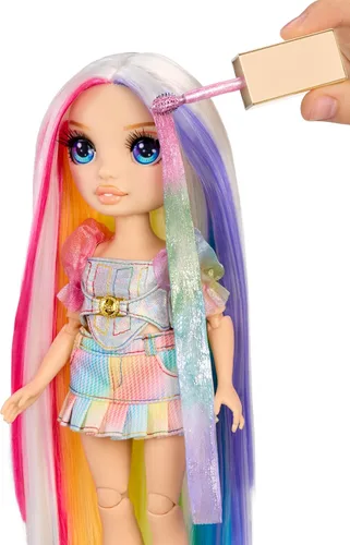 Vista 5 de Rainbow High Amaya's Hair Studio - Crea un cabello brillante con una muñeca exclusiva, color de cabello lavable extra largo y ropa y accesorios