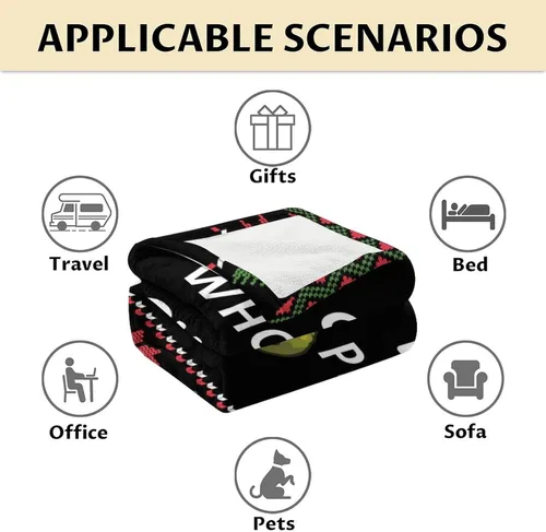 Vista 6 de Manta de regalo de Pickle, manta divertida de 30 x 40 pulgadas para adultos y niños, ligera, afelpada, suave, acogedora, cálida, mantas de franela
