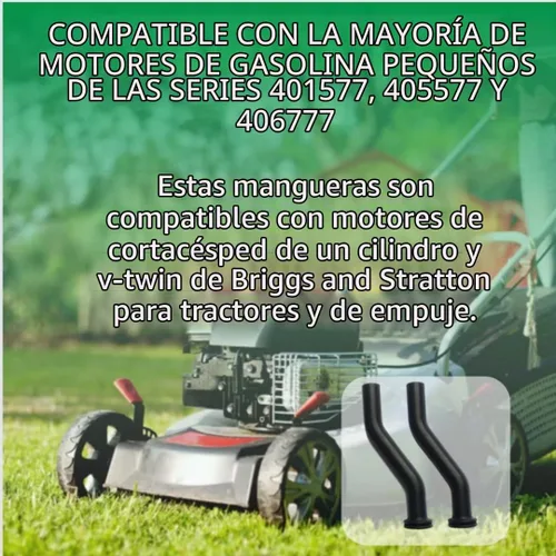 Vista 6 de Paquete de 2 mangueras de vacío de goma 596163 de 3 pulgadas, compatible con B&S John Deere D125 D130 D140 D160 D170, repuesto para tractor