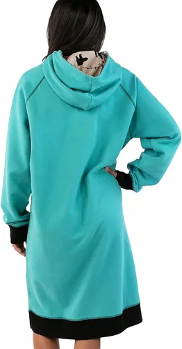 Vista 116 de Lazy One Sudadera con capucha de gran tamaño, ropa de dormir cómoda, vestido de suéter para mujer
