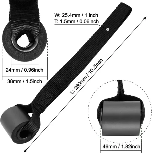 Vista 4 de Bandas de ejercicio de resistencia para entrenamiento en casa, estiramiento, entrenamiento de fuerza, terapia física, bandas elásticas