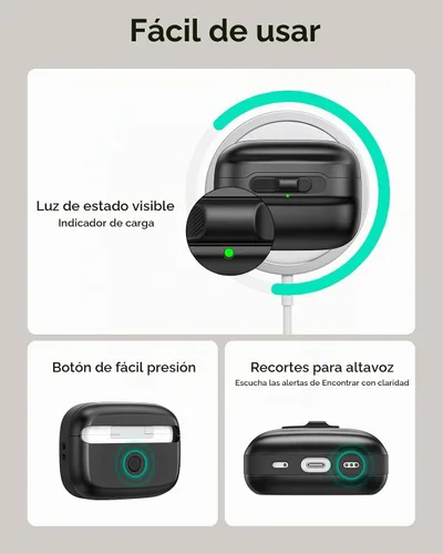 Vista 9 de ESR Funda para AirPods Pro (2023/2022/2019, 2ª/1ª generación), compatible con Airpods Pro 2 (cable USB-C/Lightning), listo para MagSafe, bloqueo