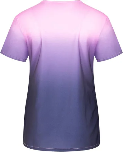 Vista 2 de Minty Mint Camiseta médica con cuello en V y cuello en V para mujer, cómoda, cómoda, de ajuste fácil, ligera, duradera, suave, elástica