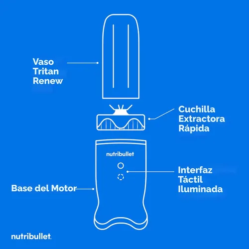 Vista 3 de NutriBullet Ultra Personal Blender NB50500BR, 32 onzas, Latón