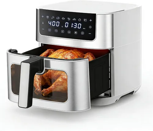 Vista 14 de HealSmart Freidora de aire compacta de 3.17 cuartos de galón, freidora digital pequeña 8 en 1 con 400 °F, cesta antiadherente apta para Negro-3.17 Qt
