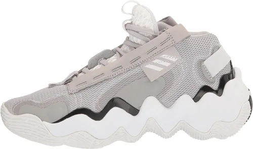 Vista 8 de adidas Exhibit B Mid Tenis de baloncesto para mujer, Core WhiteGold MetallicCloud White