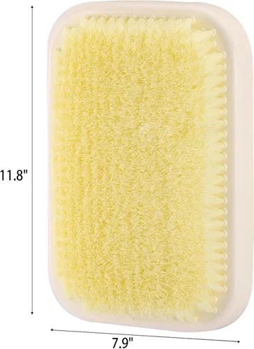 Vista 2 de Depurador de espalda montado en la pared para ducha, almohadilla exfoliante grande de baño, cepillo de baño manos libres para hombres y mujeres