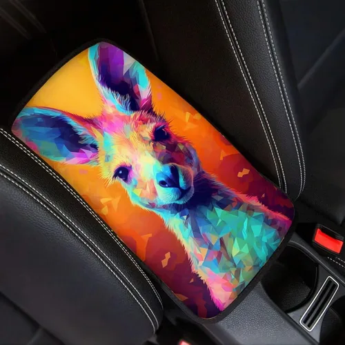 Vista 10 de Funda para reposabrazos de automóvil, ajuste universal para la mayoría de automóviles, SUV, camiones, sedán, patrón fresco, plegable, cómoda, Oso