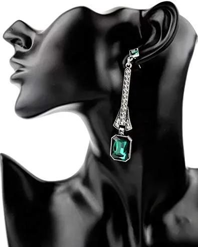 Vista 3 de Cizoe (111o) - Juego de accesorios de estilo Gatsby de la década de 1920, para mujer, diadema de estilo flapper, tocado, collar, guantes
