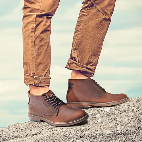 Vista 6 de Chukka - Botas a la moda, cómodas y de estilo oxford casual, al tobillo, botas con cordones