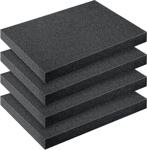 Vista 9 de Outus 4 Piezas Almohadillas de Espuma de Poliuretano Cortables Espuma para Manualidades Inserto para Estuches Relleno de Embalaje Cámara Caja de Rojo