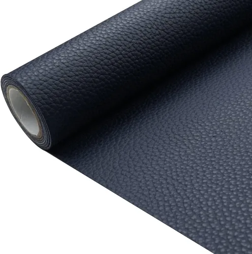 Vista 20 de Tela de cuero de imitación de textura litchi azul bebé PU 11.8x53.14 pulgadas (30x135 cm) de 1.13 mm de espesor para tapicería, manualidades