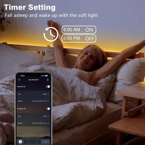 Vista 6 de Wefomey Tira de luces LED blancas, luz de cinta flexible regulable brillante de 24 V con control remoto y aplicación, fuente de alimentación