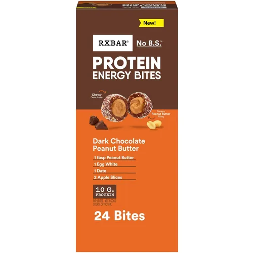 Vista 12 de RXBAR Bocaditos energéticos proteicos, aperitivos energéticos sin gluten, aperitivos de proteínas, mantequilla de maní de chocolate negro