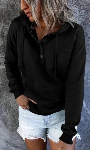 Vista 3 de ROSELINLIN Sudaderas con capucha para mujer con bolsillos tipo canguro