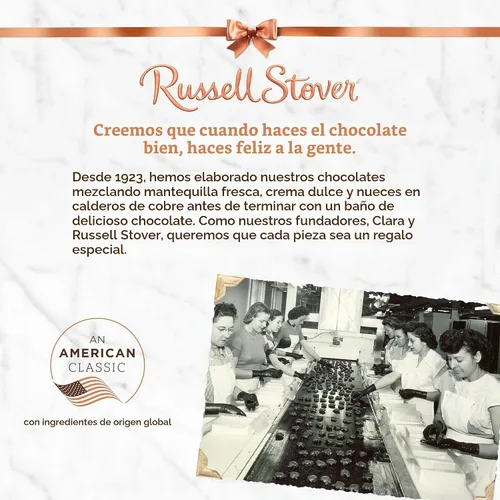 Vista 9 de Russell Stover, Surtido de chocolate negro y leche, caja de regalo de chocolate, 9.4 onzas (17 piezas)