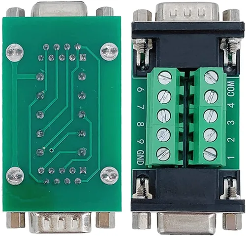 Vista 3 de 2 unids RS232 DB9 macho a hembra Terminal Breakout Board Connector