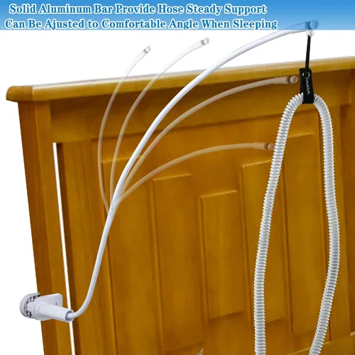 Vista 2 de Jakia Soporte para manguera CPAP, gancho organizador y soporte para minimizar el enredo de la manguera y las fugas de aire con ángulos ajustables